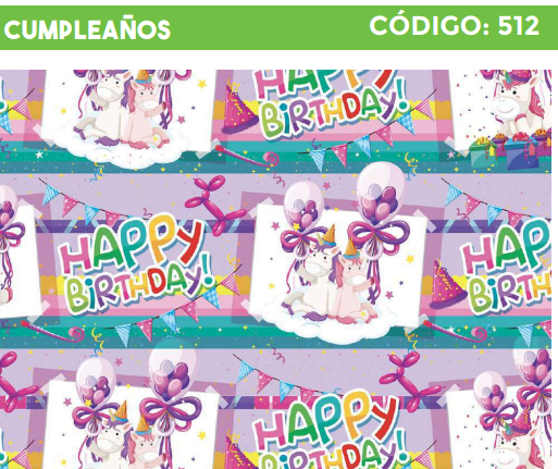 4300-512 PLIEGO DE REGALO FELIZ CUMPLEAÑOS
