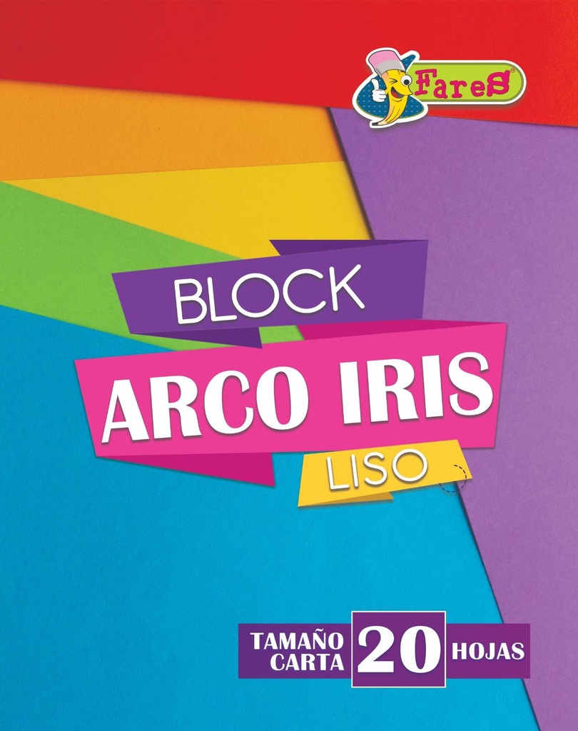 BLOCK ARCOIRIS LISO T/C 20 HOJAS PX6 FX120 UND.