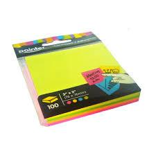 BLOCK DE NOTAS POINTER COLORES NEON 3"X3" 80H. FX72