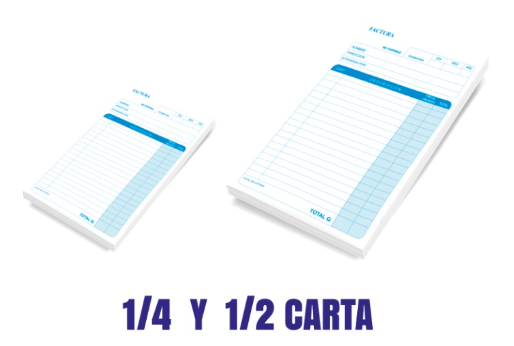 BLOCK FACTURA 1/2 CARTA 50 H. PX24 FX288 UND