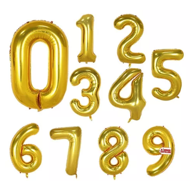 GLOBO DORADO 16" NO. 9