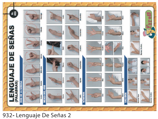 LAMINAS EDUCATIVAS  LENGUAJE DE SEÑAS 2 (PALABRAS)