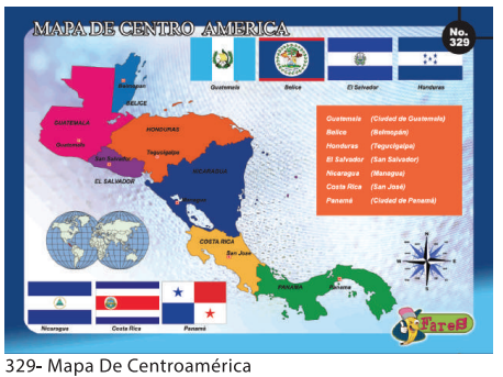 LAMINAS EDUCATIVAS - MAPA DE CENTRO AMERICA