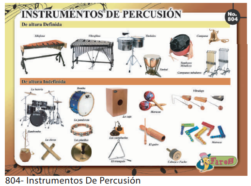 LAMINAS EDUCATIVAS INSTRUMENTOS DE PERCUSION