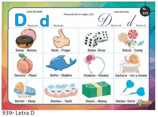 Laminas educativas letra D
