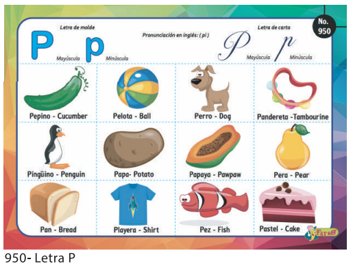 Laminas educativas letra P