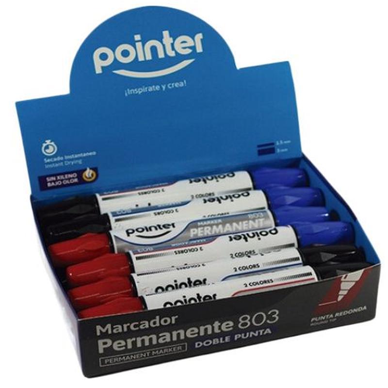 MARCADOR PERMANENTE DOBLE PUNTA POINTER P.R.