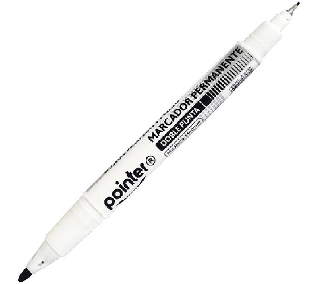 MARCADOR PERMANENTE POINTER DOBLE PUNTA NEGRO BX24 FX36