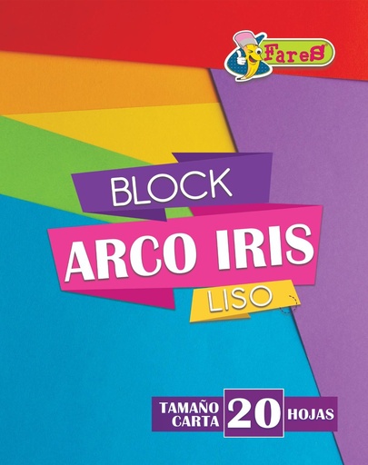 [1010-7-20] BLOCK ARCOIRIS LISO T/C 20 HOJAS PX6 FX120 UND.
