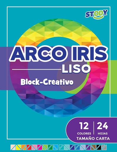 [1010-7] BLOCK ARCOIRIS LISO T/C 24 H. (FX96) PX6