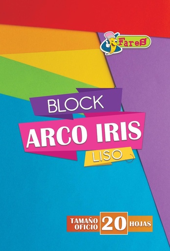 [1010-8-20] BLOCK ARCOIRIS LISO T/O 20 HOJAS PX6 FX132 UND.