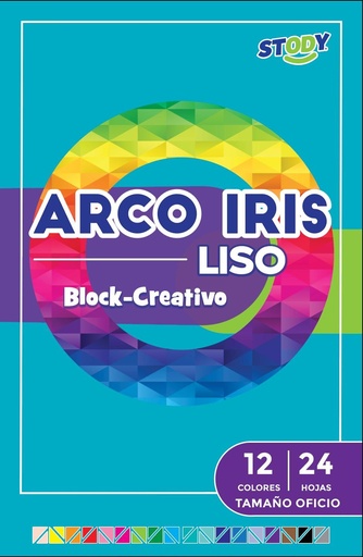 [1010-8] BLOCK ARCOIRIS LISO T/O DE 24 H. PX6 (FX108).