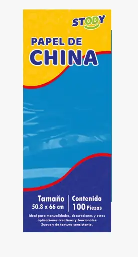 [PC-708] CIENTO PAPEL CHINA AZUL CLARO STODY 