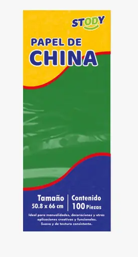 [PC-13] CIENTO PAPEL CHINA VERDE OSCURO STODY
