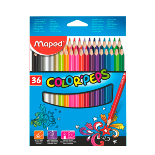[4160-9] CRAYON MADERA MAPED LARGO 36 COL. FX48