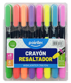[FP-163] CRAYON RESALTADOR POINTER 8 COL. FX100