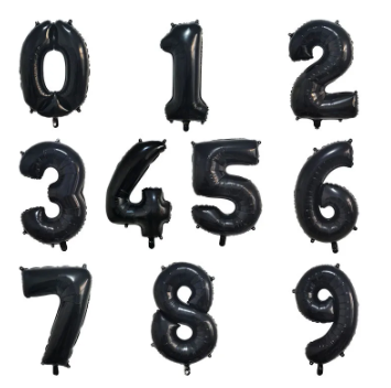 [GN32-2] GLOBO 32" NEGRO NO. 2
