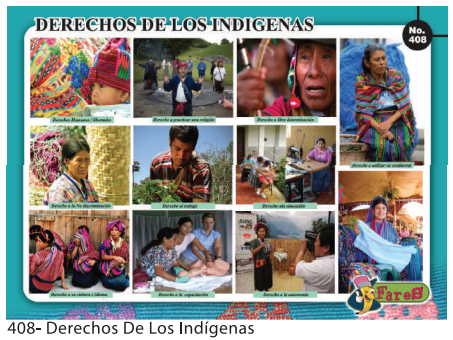 [F408] Laminas educativas - f408 Derechos de los indigenas