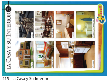 [F415] Laminas educativas - f415 Partes de la Casa